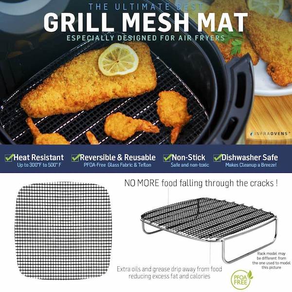  Air Fryer Accessories Compatible with Ninja Foodi Grill 5 in 1,  Instant Pot, Gourmia, Chefman, Power Vortex, More, Air Fryer Rack, Air  Fryer Cheat Sheet Guides, Air Fryer Liners and Cleaner